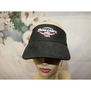 NFL Coors Light Visor Cap Hat Football Golf Visor Black Strap back Unisex